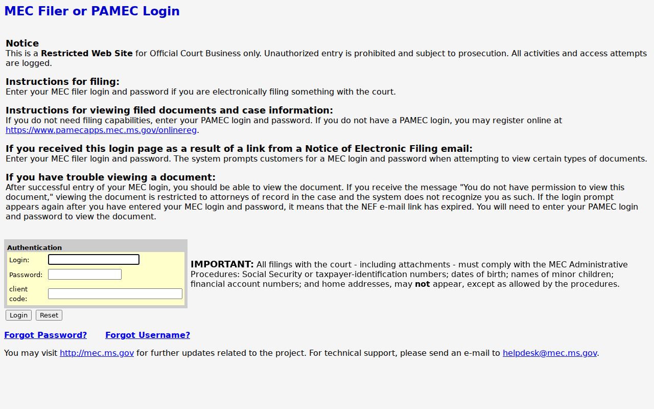 Madison County case lookup Chancery MEC login notice