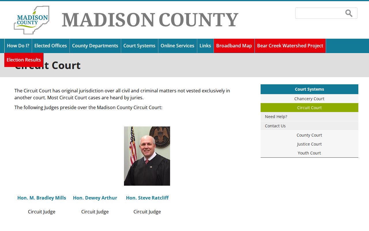 Madison County criminal docket search Circuit Court information