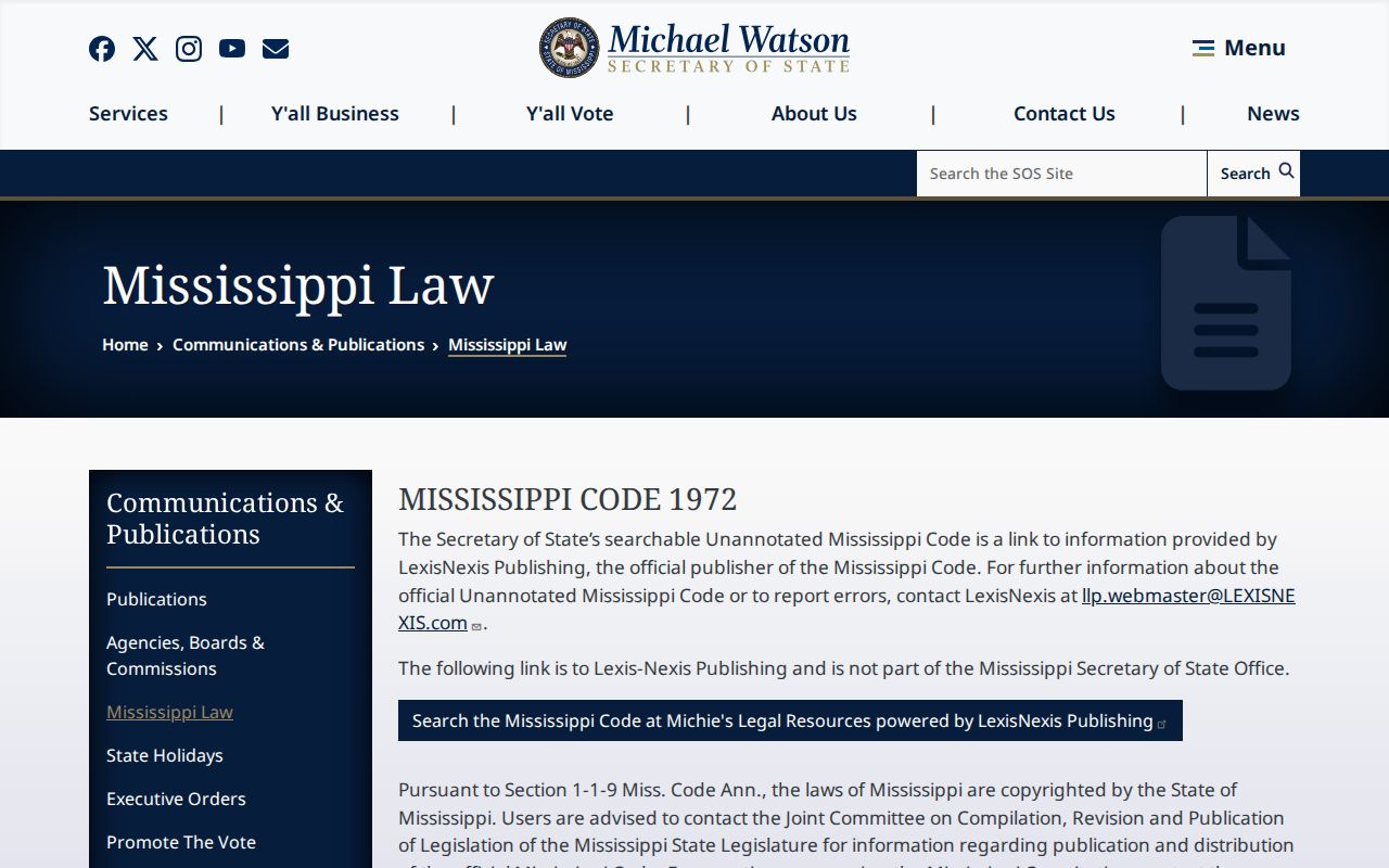 Mississippi law gateway for Madison County court docket access rules